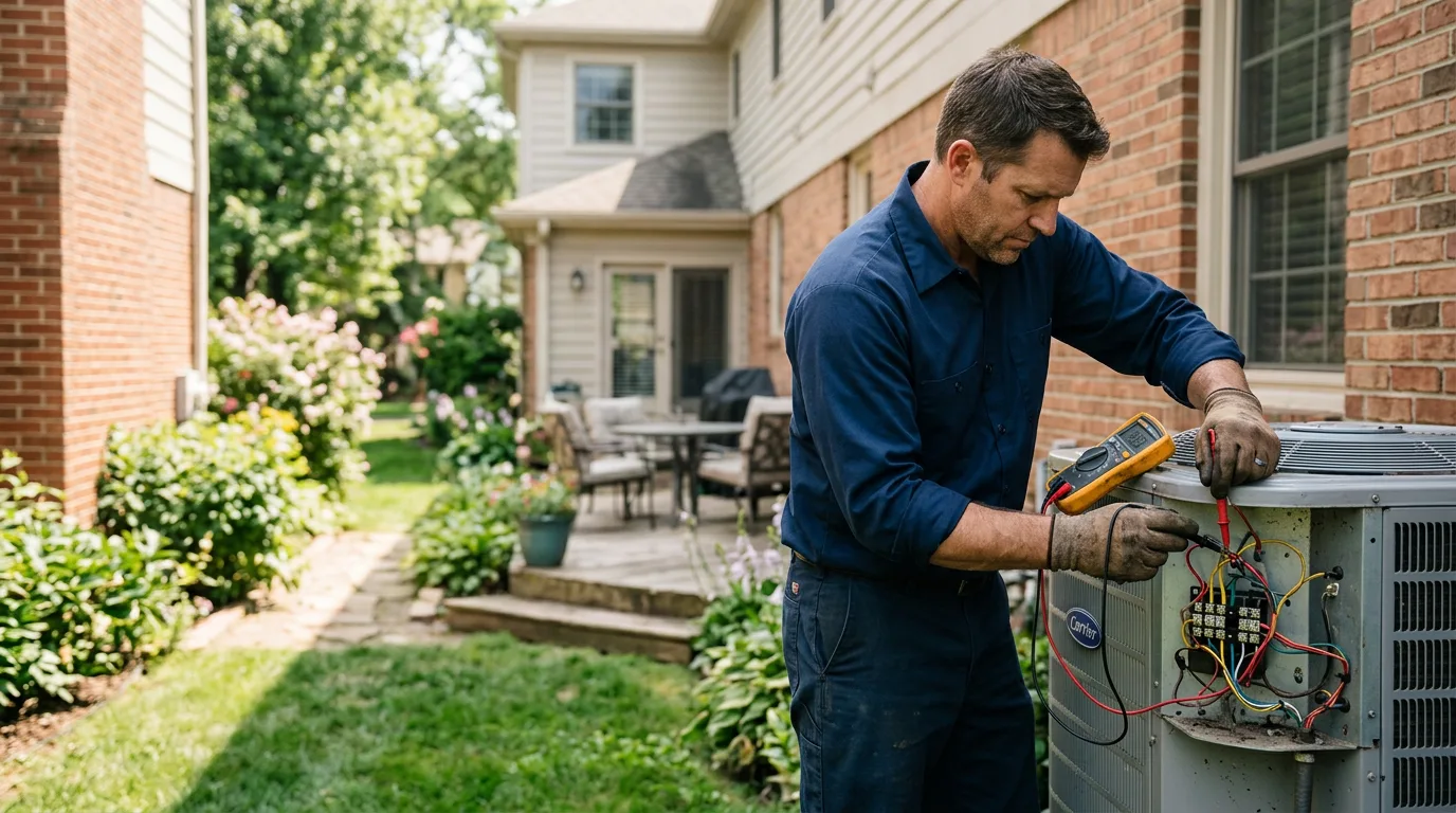 HVAC technician working near Manville, WY